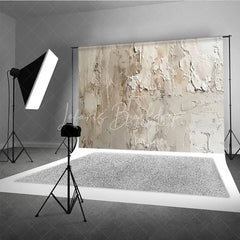 Lofaris Textured Abstract Cream Beige Photography Backdrop Modern Minimalist Studio Prop for Portrait and Product