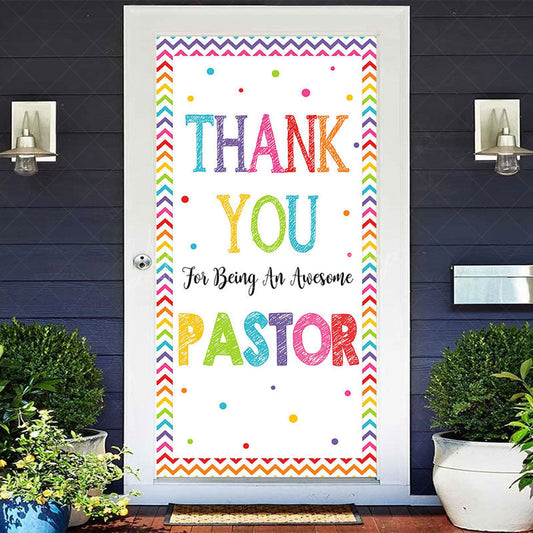 Lofaris Thank You For Being An Awesome Pastor Party Door Cover