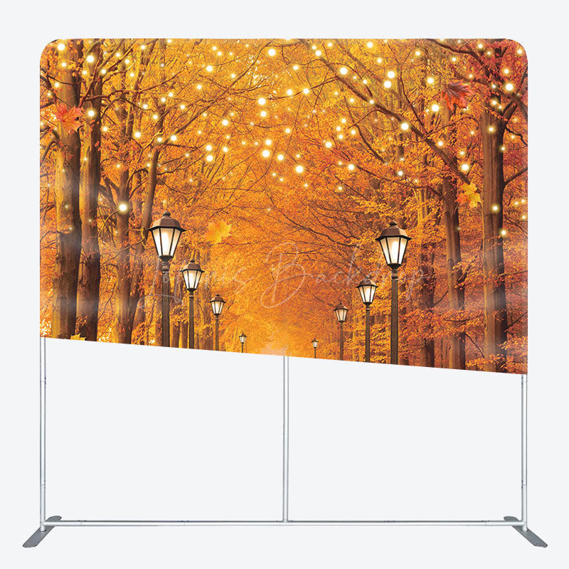 Lofaris Thanksgiving Autumn Maple Forest Pumpkin Backdrop