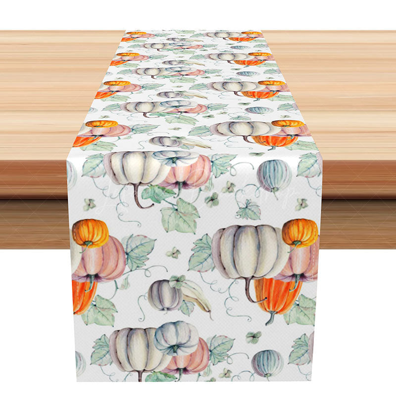 Lofaris Thanksgiving Harvest Table Runner with Pumpkins Rustic Autumn Vibe Modern Farmhouse Kitchen Dining Room Decor