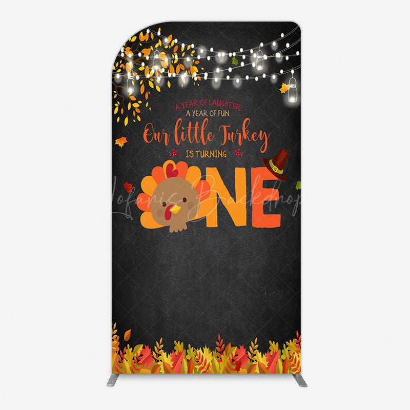 Lofaris Thanksgiving Little Turkey 1st Birthday Arch Backdrop