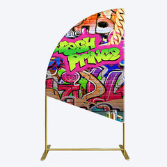 Lofaris The Fresh Prince Retro Graffiti Birthday Half Moon Arch Backdrop