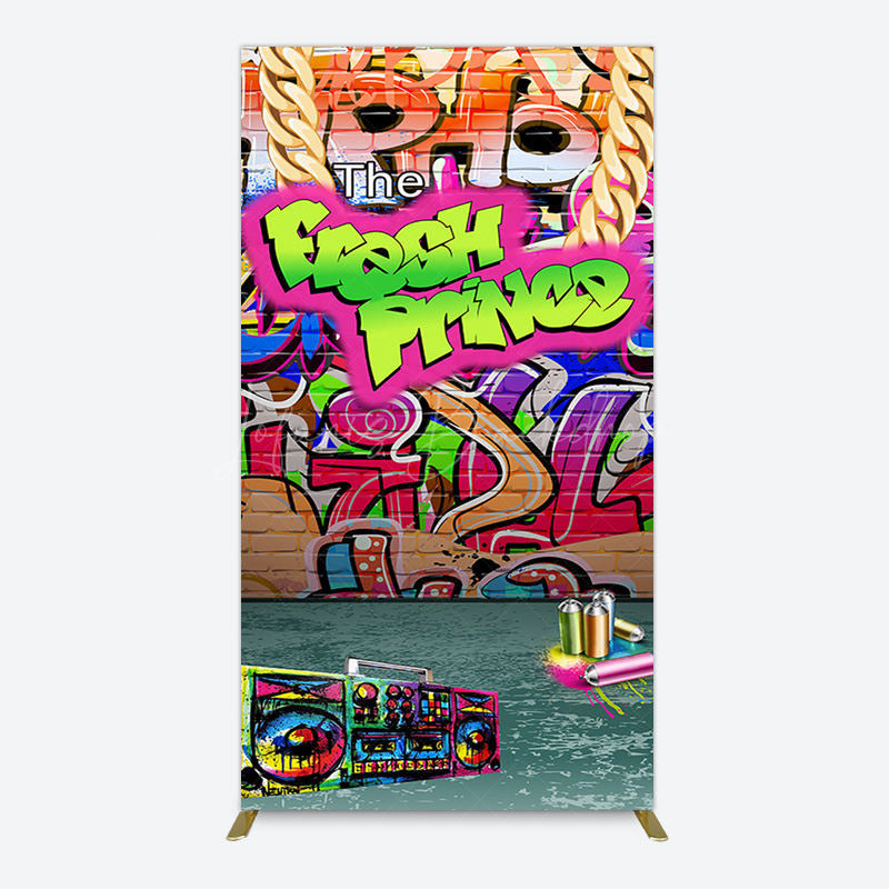 Lofaris The Fresh Prince Retro Graffiti Birthday Rectangle Backdrop