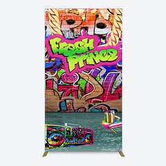 Lofaris The Fresh Prince Retro Graffiti Birthday Rectangle Backdrop