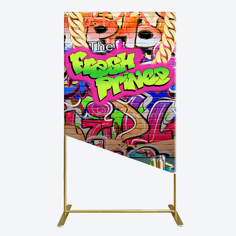 Lofaris The Fresh Prince Retro Graffiti Birthday Rectangle Backdrop