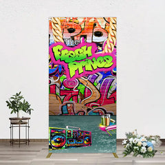 Lofaris The Fresh Prince Retro Graffiti Birthday Rectangle Backdrop