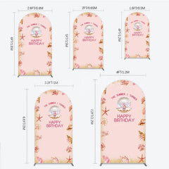 Lofaris The Summer I Turned 13 Arch Backdrop for Birthday Beach and Seashell Theme Under the Sea Party Photo Booth