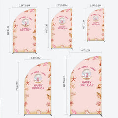 Lofaris The Summer I Turned 13 Half Moon Arch Backdrop for Birthday Beach and Seashell Theme Under the Sea Party Photo Booth