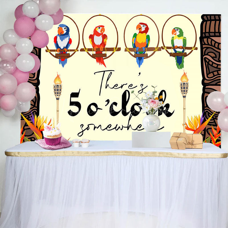 Lofaris Theres 5 O Clock Somewhere Holiday Party Backdrop