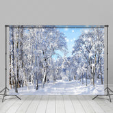 Lofaris Thick Snowy Winter Natural Forest Scenery Backdrop