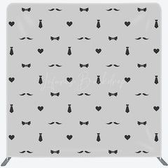 Lofaris Tie Beard Heart Fathers Day Square Tension Backdrop