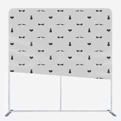 Lofaris Tie Beard Heart Fathers Day Square Tension Backdrop
