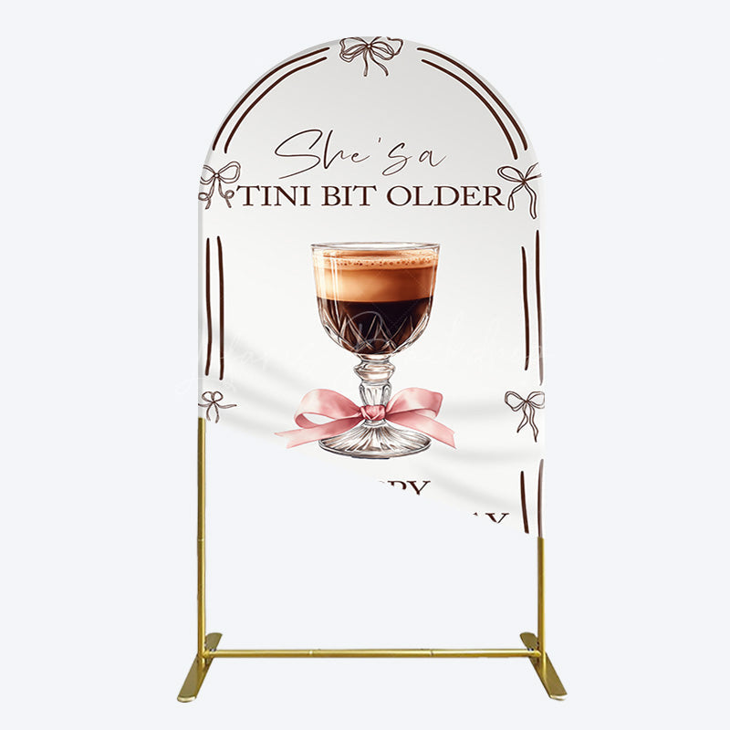 Lofaris Tini Bit Older Coffee Bow 30th Birthday Arch Backdrop