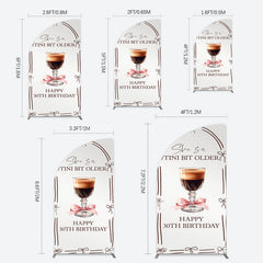Lofaris Tini Bit Older Coffee Bow 30th Birthday Half Moon Arch Backdrop