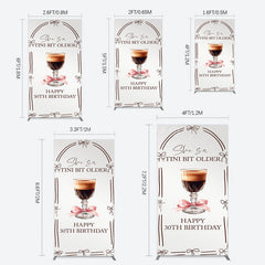 Lofaris Tini Bit Older Coffee Bow 30th Birthday Rectangle Backdrop