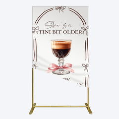 Lofaris Tini Bit Older Coffee Bow 30th Birthday Rectangle Backdrop