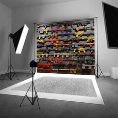 Lofaris Toy Blaster Wall Cake Smash Backdrop Fun Birthday Party Photo Prop for Boys Colorful Collection Decor