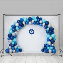 Lofaris Traditional Amulet Evil Eye Blue Balloon Backdrop
