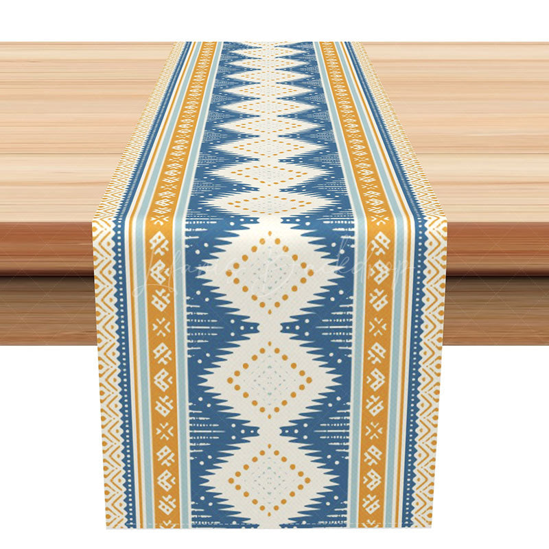 Lofaris Traditional Tribal Table Runner with Geometric Stripe Pattern for Aztec and Southwest Style Decor