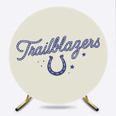 Lofaris Trailblazers Horseshoe Boy Birthday Round Backdrop