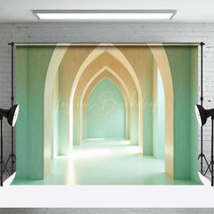 Lofaris Tranquil Indoor Space Archways Warm Light Backdrop