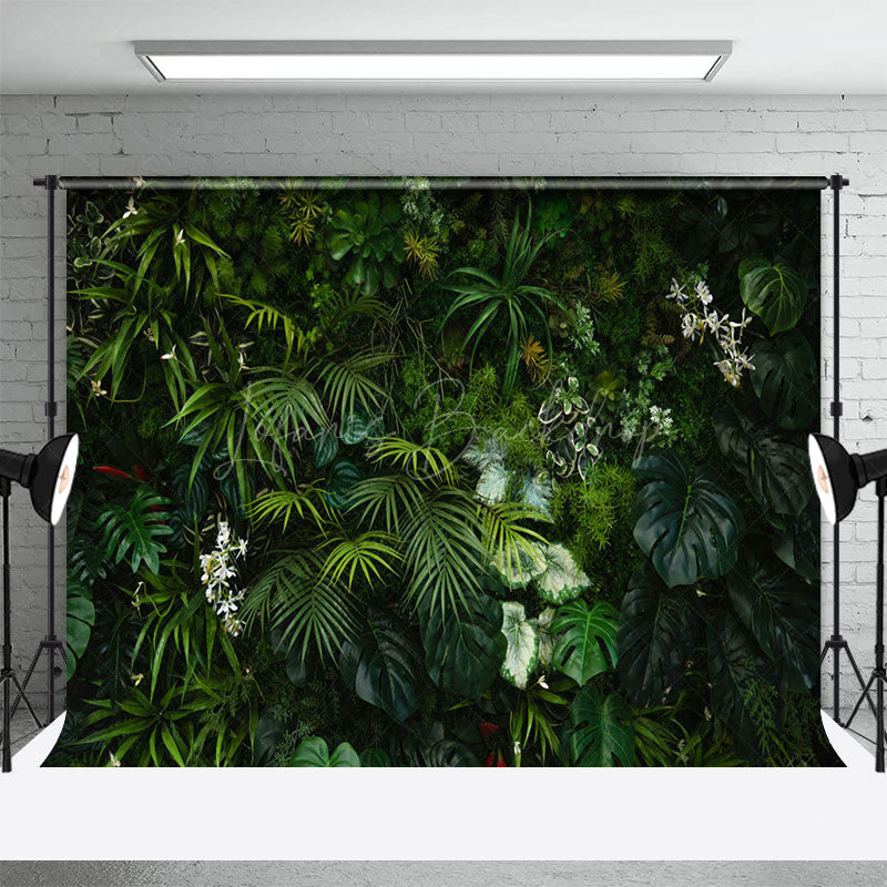 Lofaris Tribal Green Monstera Plant Spring Photo Backdrop