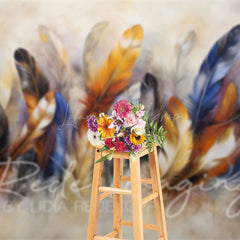 Lofaris Tribal Indigenous Feathers Fine Art Photo Backdrop