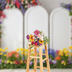 Lofaris Triple Arch Door Floral And Elegant Wedding Backdrop
