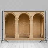 Lofaris Triple Arch Nude Color Architecture Photo Backdrop