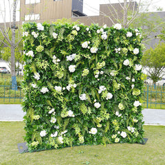 Lofaris Tropical Greenery White Floral Wall For Party Decor