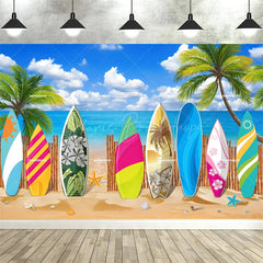 Lofaris Tropical Hawaiian Summer Backdrop Beach Luau Party Palm Tree Photo Booth Photography Background