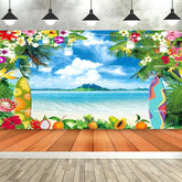 Lofaris Tropical Hawaiian Summer Backdrop Beach Luau Party Palm Tree Photo Booth Photography Background