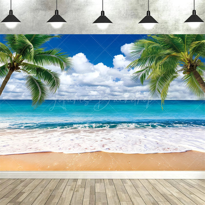 Lofaris Tropical Hawaiian Summer Backdrop Beach Luau Party Palm Tree Photo Booth Photography Background