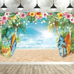 Lofaris Tropical Hawaiian Summer Backdrop Beach Luau Party Palm Tree Photo Booth Photography Background