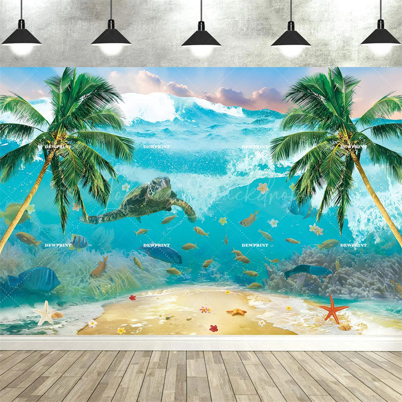 Lofaris Tropical Hawaiian Summer Backdrop Beach Luau Party Palm Tree Photo Booth Photography Background