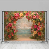 Lofaris Tropical Hibiscus Floral Arch Backdrop Summer Beach Photo Prop Hawaiian Luau Party Decorations