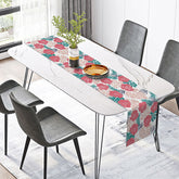 Lofaris Tropical Monstera and Floral Summer Table Runner for Hawaiian Botanical Jungle Themed Party Decor