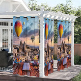 Lofaris Turkey City View Waterproof Printed Outdoor Curtains