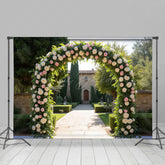 Lofaris Tuscany Floral Arch Romantic Manor Wedding Backdrop
