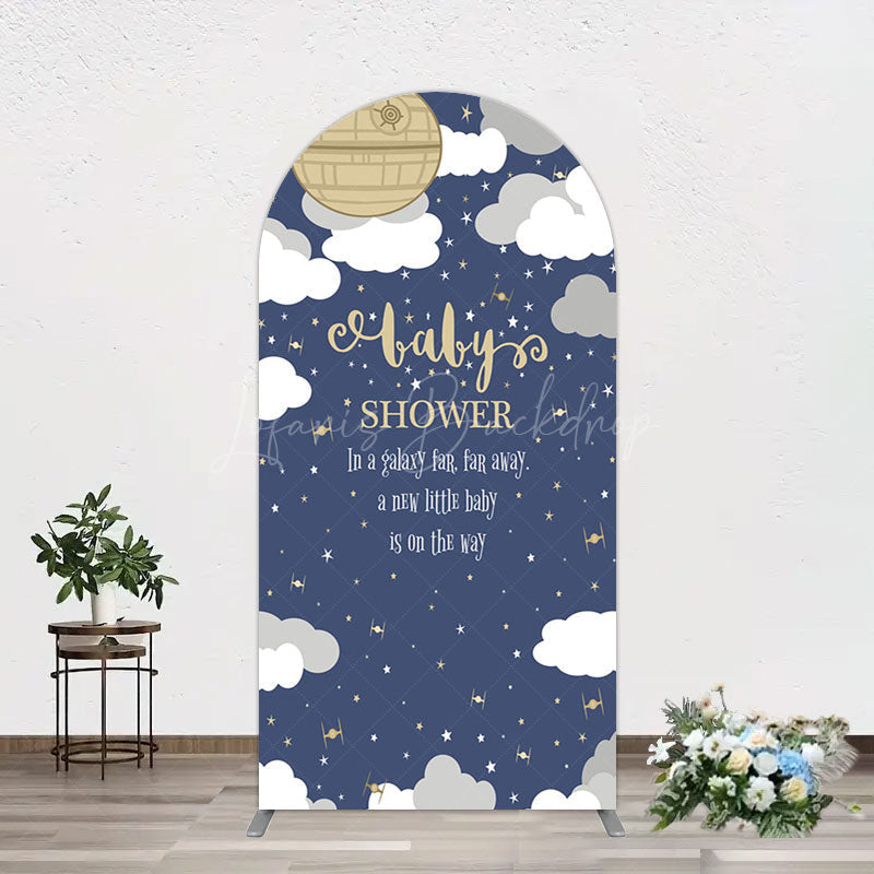Lofaris Twinkle Moonlight Night Baby Shower Arch Backdrop