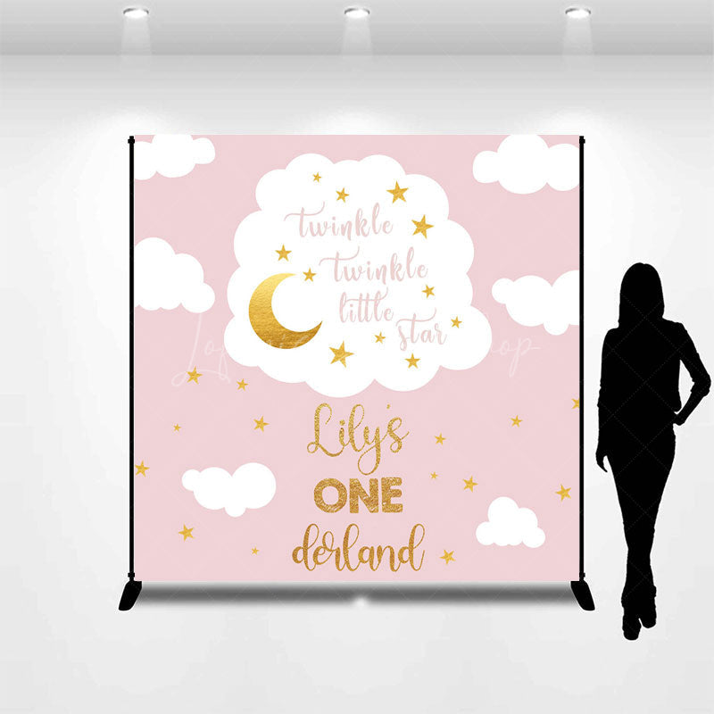 Lofaris Twinkle Pink Custom Starlit Sky Birthday Backdrop