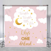 Lofaris Twinkle Pink Custom Starlit Sky Birthday Backdrop