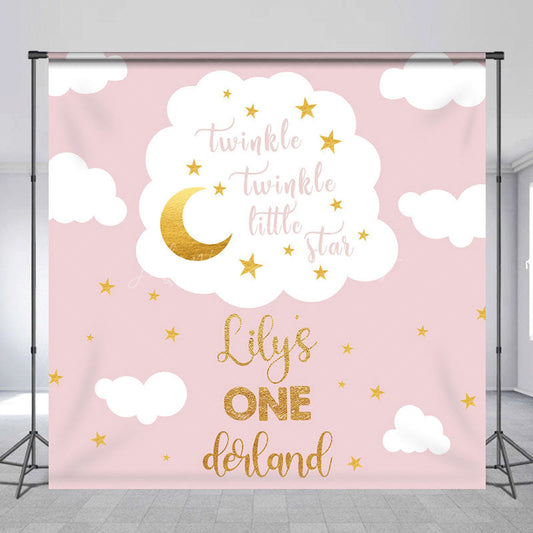 Lofaris Twinkle Pink Custom Starlit Sky Birthday Backdrop