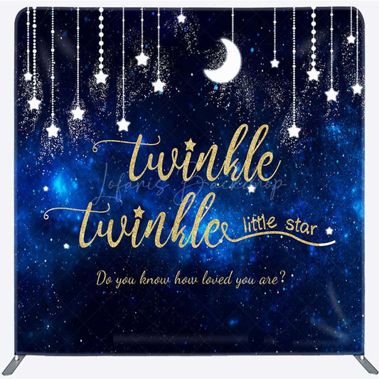 Lofaris Twinkle Star Galaxy Moon Baby Shower Tension Backdrop