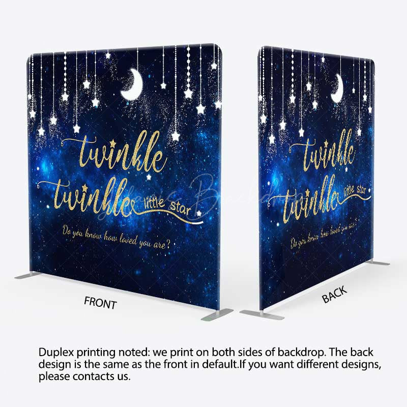 Lofaris Twinkle Star Galaxy Moon Baby Shower Tension Backdrop
