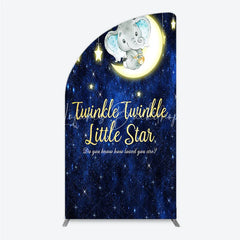 Lofaris Twinkle Little Star Elephant Half Moon Arch Backdrop and Stars Baby Shower Party Cover