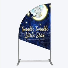 Lofaris Twinkle Little Star Elephant Half Moon Arch Backdrop and Stars Baby Shower Party Cover