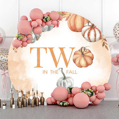 Lofaris Two In The Fall Pumpkin Autumn Round Birthday Cover