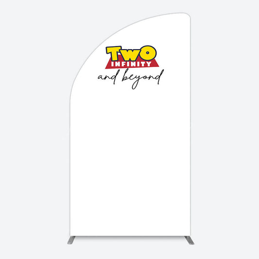 Lofaris Two Infinity And Beyond Simple Birthday Half Moon Arch Backdrop