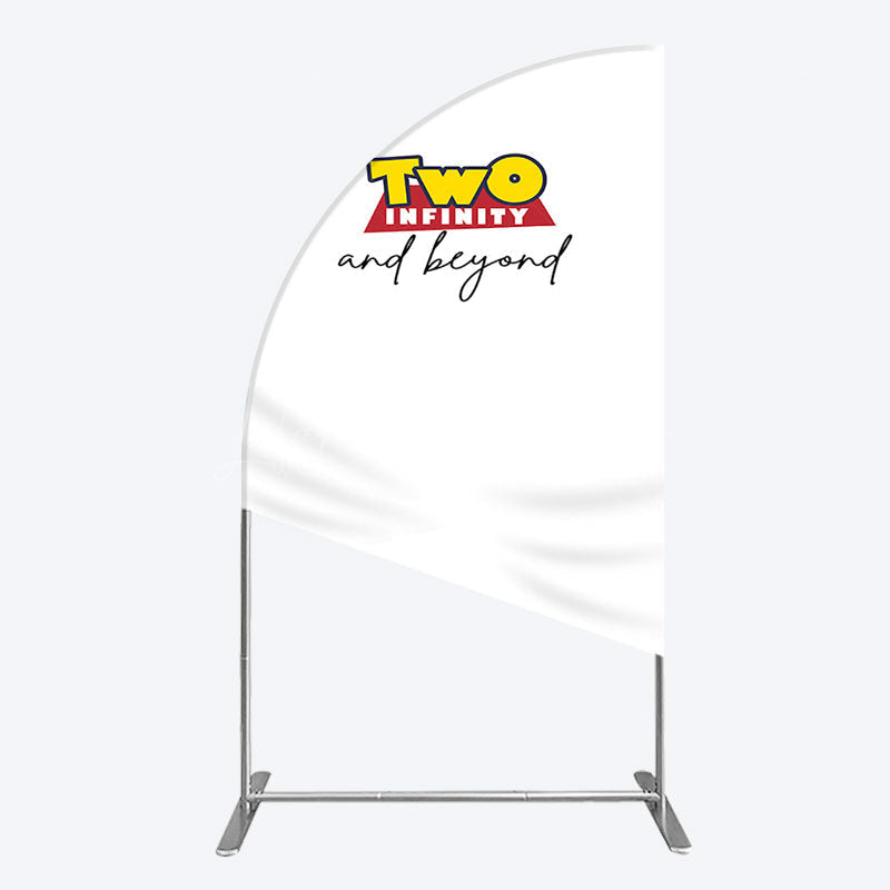 Lofaris Two Infinity And Beyond Simple Birthday Half Moon Arch Backdrop